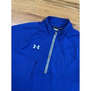 Under Armour UA Men's Team Tech Longsleeve 1/4 Zip Pullover Men Size Large Blue